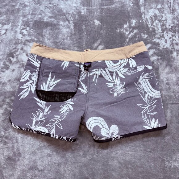 patagonia net plus board shorts womens size 12 tropical flat front swimwear - Picture 8 of 12
